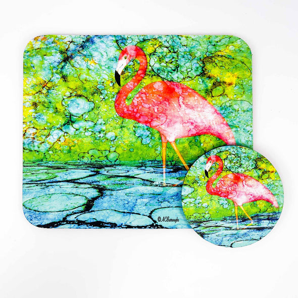 Coastal Critters Misty Flamingo | Coaster