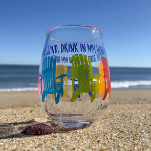 TOES IN THE SAND STEMLESS WINE GLASS