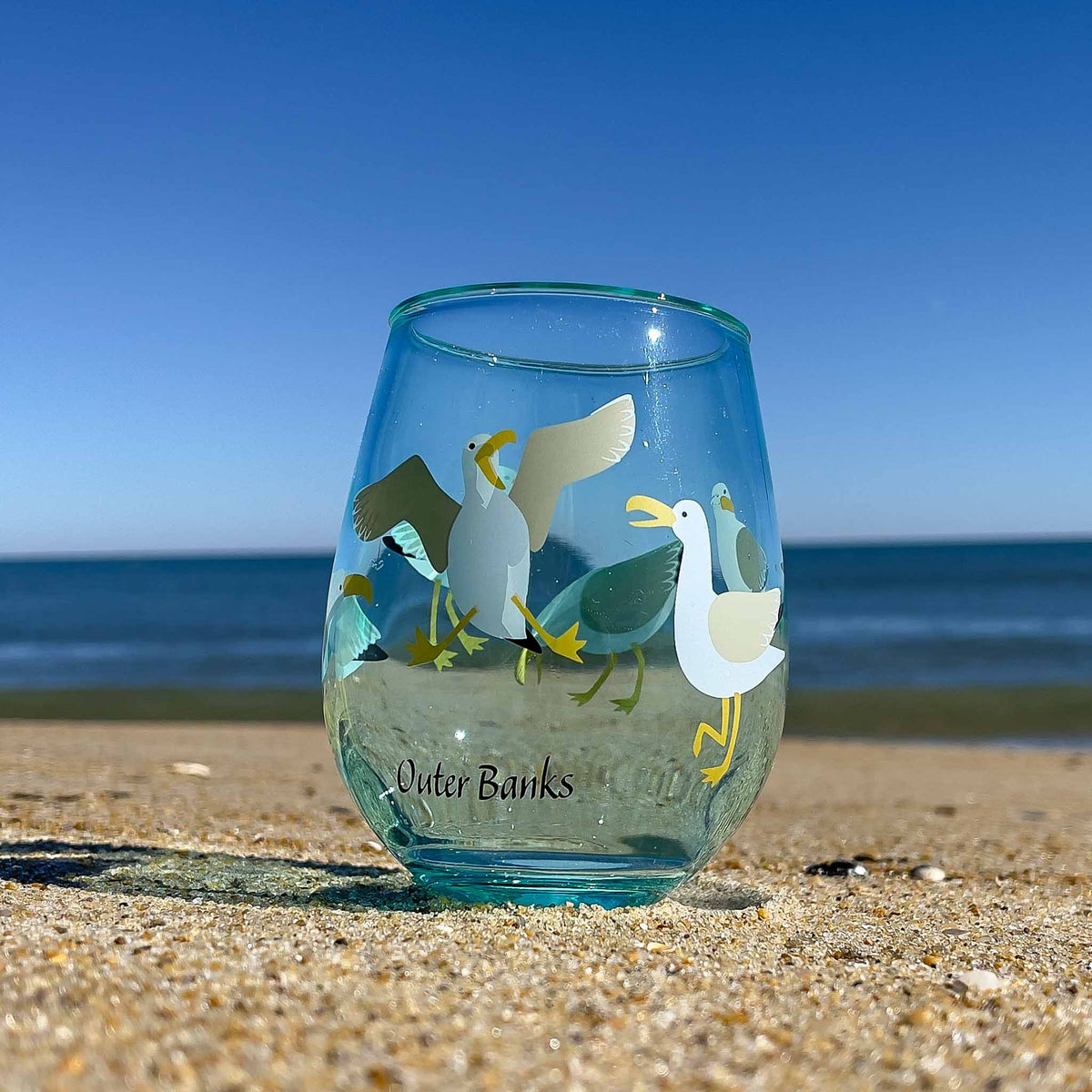 SHELLS STEMLESS WINE GLASS – OUTER BANKS GIFTS