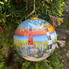OUTER BANKS 5 LIGHTHOUSES PAINTED GLASS ORNAMENT
