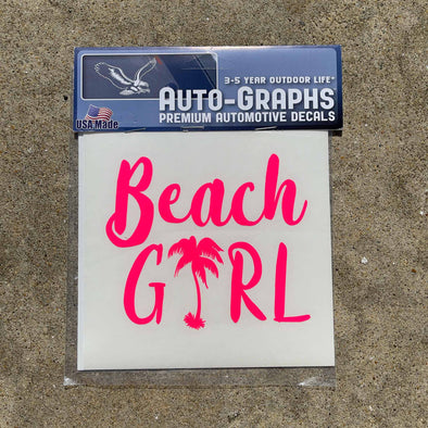 BEACH GIRL PINK DECAL by AUTO-GRAPHS