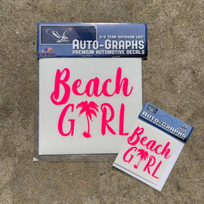 BEACH GIRL PINK DECAL by AUTO-GRAPHS