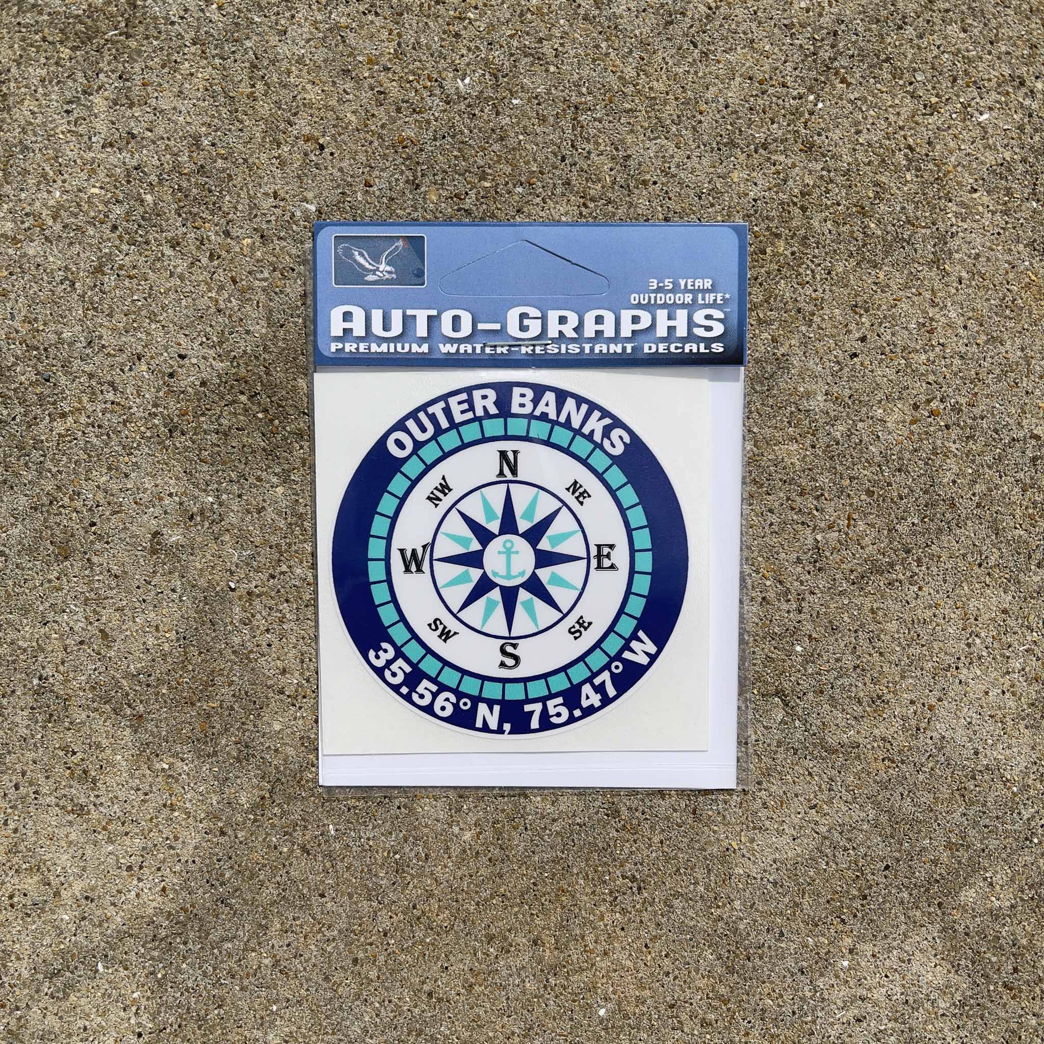 Outer Banks Compass Decal By Auto Graphs Outer Banks Ts From Beach
