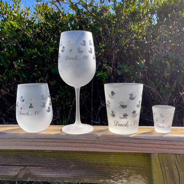 FULLY FROSTED DUCK, NC GLASSWARE COLLECTION