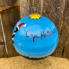 CAPE HATTERAS SANTA HAT LIGHTHOUSE PAINTED GLASS ORNAMENT