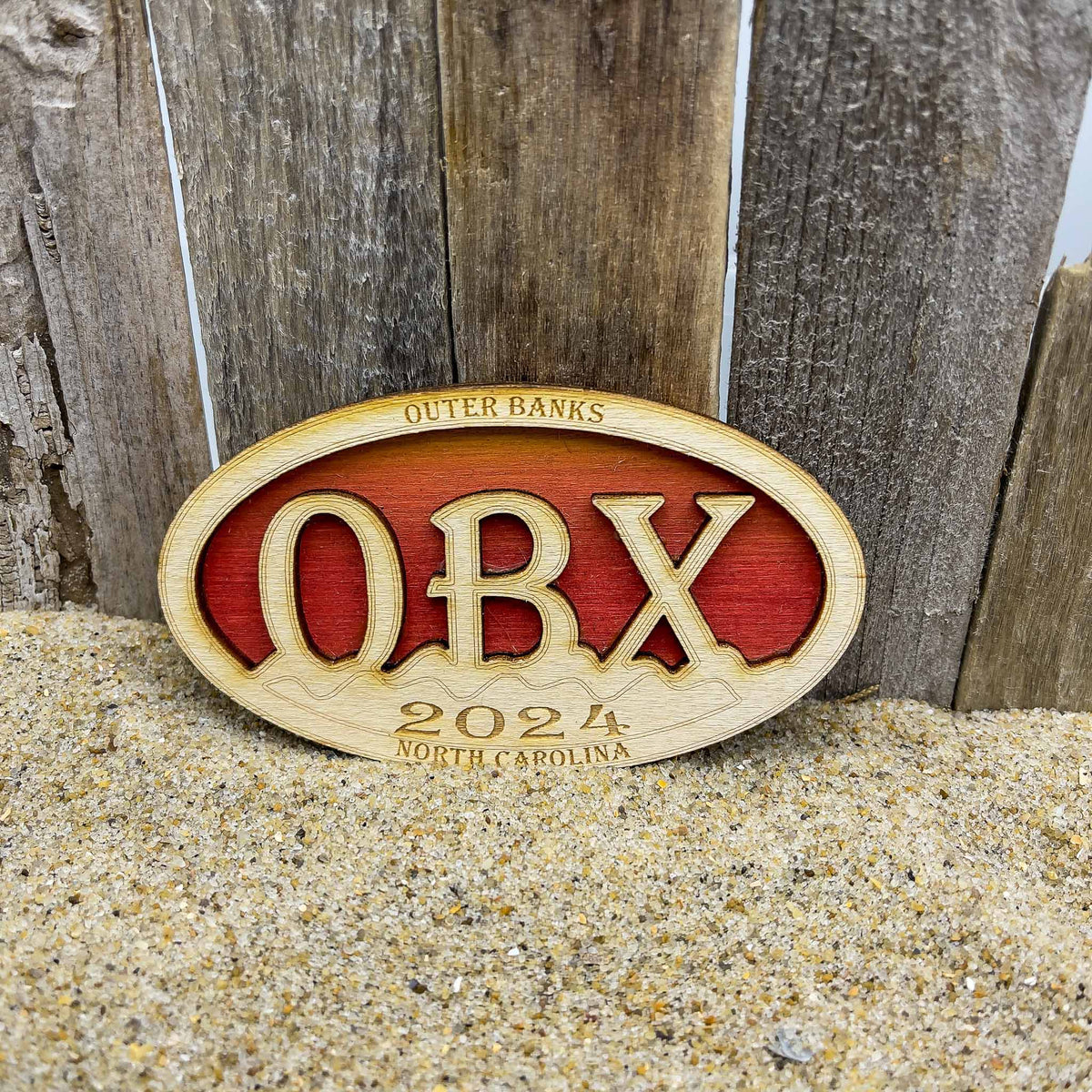 OBX 2024 WOODEN MAGNET – OUTER BANKS GIFTS