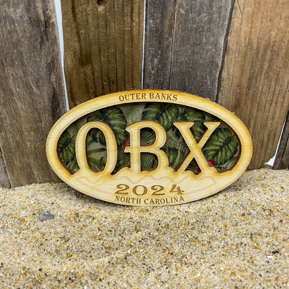 OBX 2024 WOODEN MAGNET – OUTER BANKS GIFTS