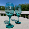 SEA TURTLE STEMMED WINE GLASS