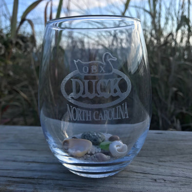 DUCK OUTER BANKS STEMLESS WINE GLASS