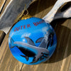 OUTER BANKS DOLPHIN PAINTED GLASS ORNAMENT