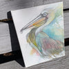 Pelican, a Mixed Medium Watercolor by Diane Luke | Outer Banks Artisans