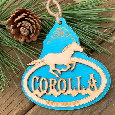 OUTER BANKS WOODEN ORNAMENT | COROLLA PONY