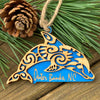 DOLPHIN WOODEN CHRISTMAS ORNAMENTS