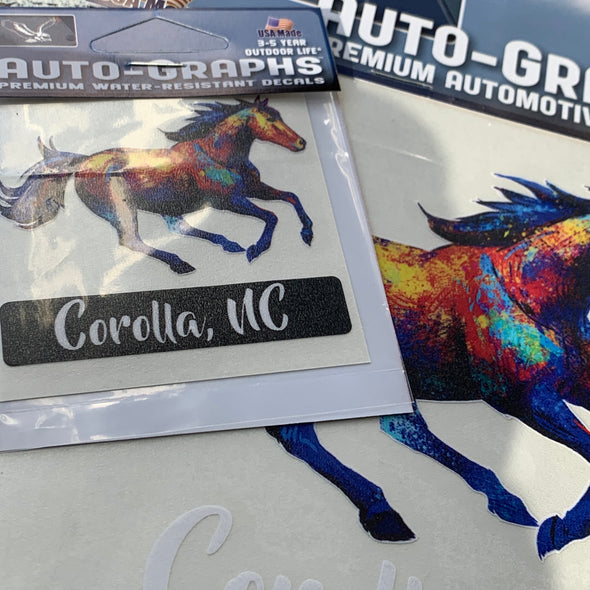 COROLLA WILD HORSES DECAL by AUTO-GRAPHS