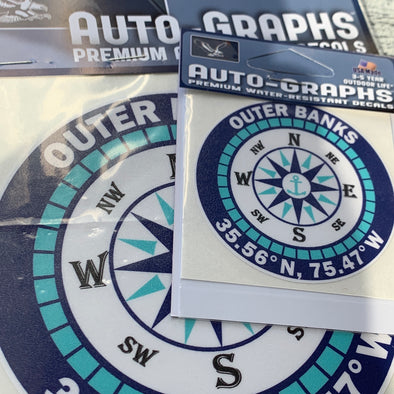 OUTER BANKS COMPASS DECAL by AUTO-GRAPHS