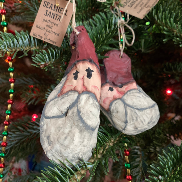 Oyster Shell Santa Claus Ornaments