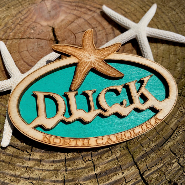 STARFISH WOODEN MAGNET | Outer Banks Gifts