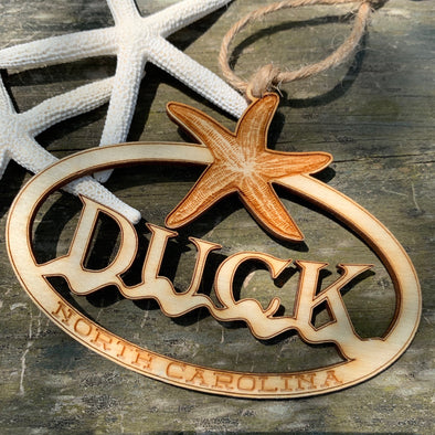 STARFISH WOODEN ORNAMENT | Outer Banks Gifts from Beach Treasures
