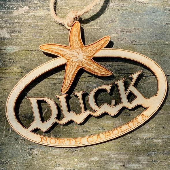 STARFISH WOODEN ORNAMENT | Outer Banks Gifts from Beach Treasures