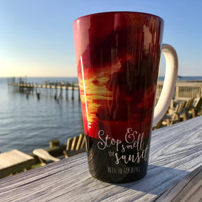 STOP & SMELL THE SUNSET LATTE CUP