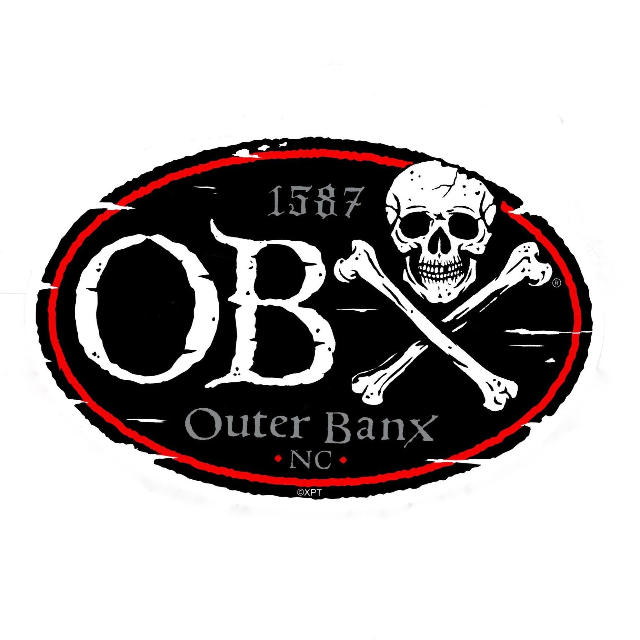 OBX PIRATE STICKER  Outer Banks Gifts from Beach Treasures in Duck – OUTER  BANKS GIFTS